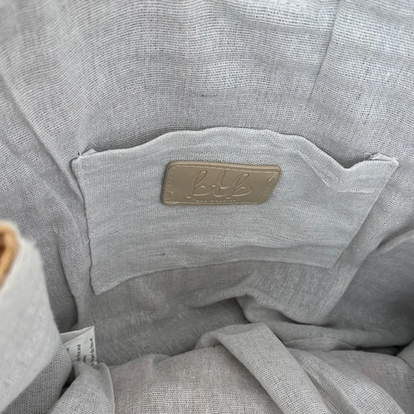 Tan Woven Tote with Pink Accents - Picture 2 of 5